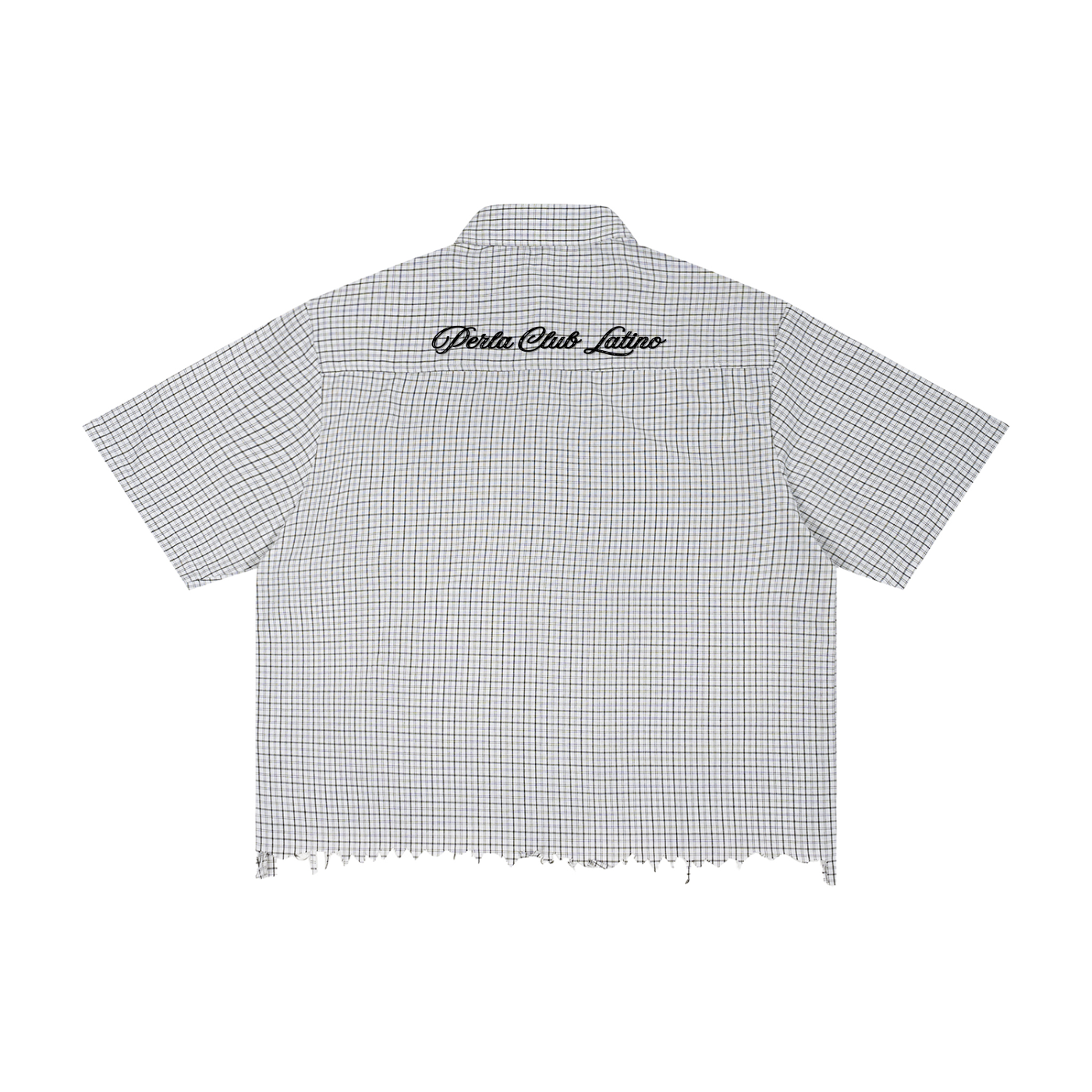 Club Latino Plaid Raw Hem Boxy Shirt | PERLA