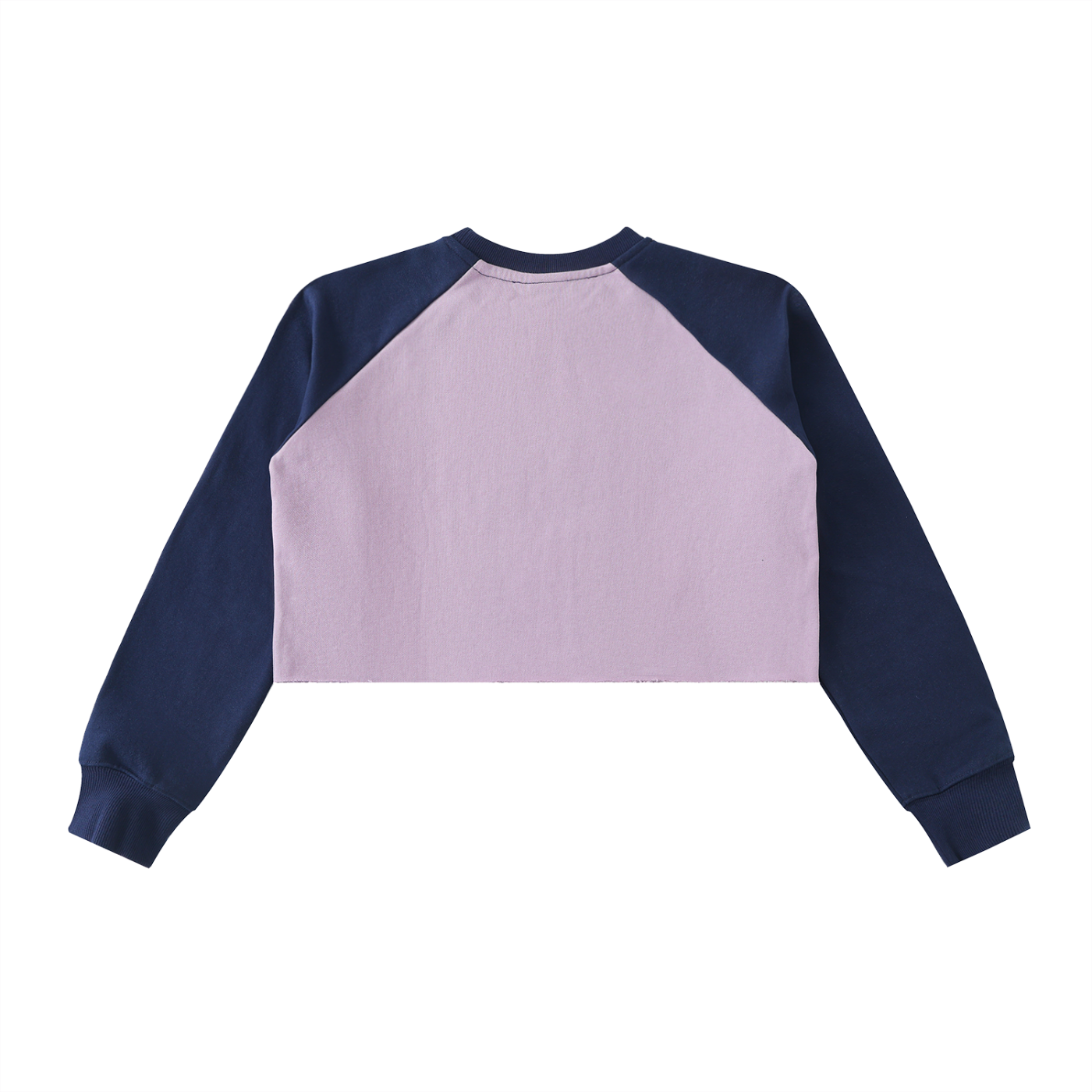 Trendy Color-Block Crop Sweatshirt