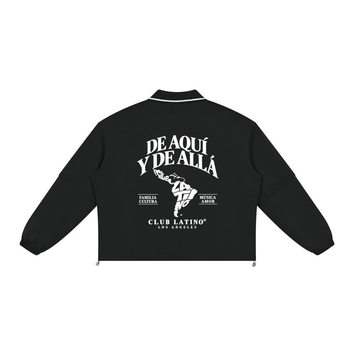Club Latino “De Aquí y De Allá” Boxy Collared Sweatshirt