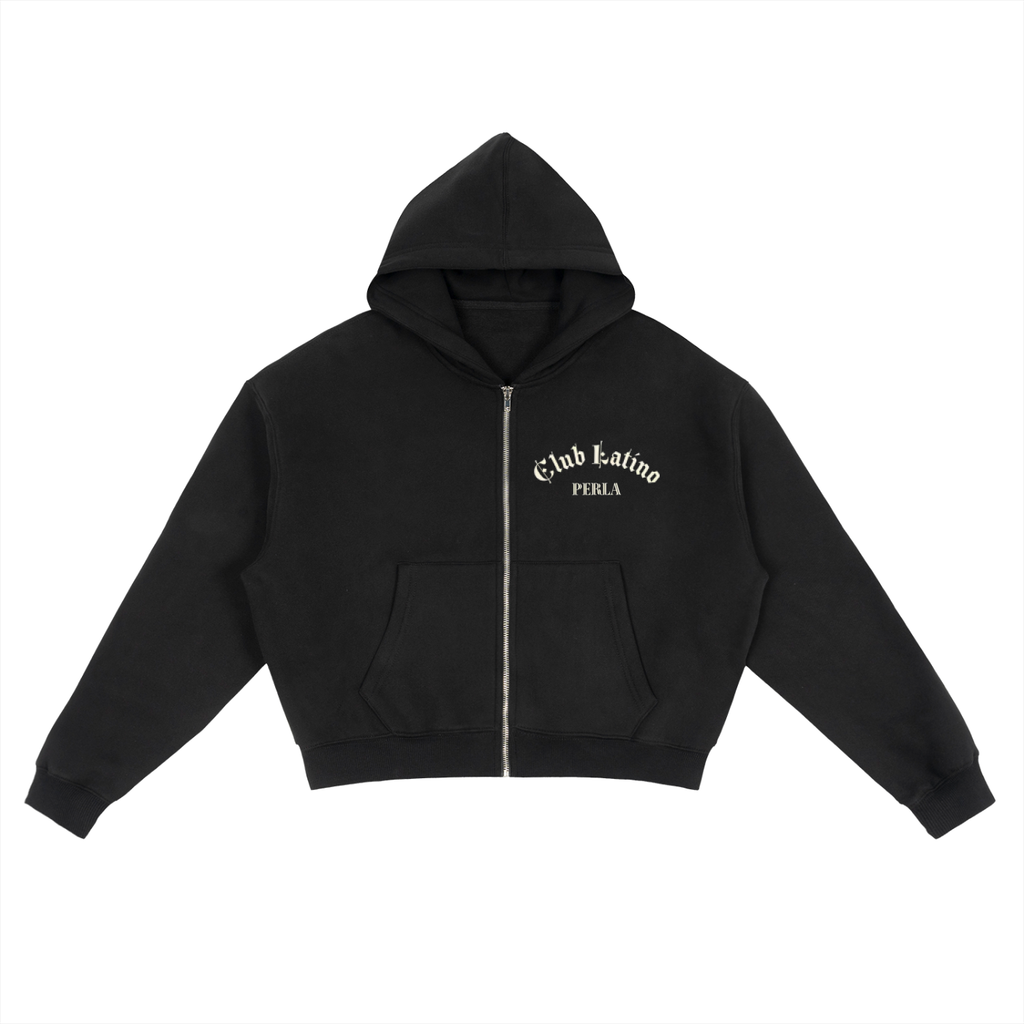 Fleece Boxy Zip-Up Hoodie – Unisex Streetwear | PERLA