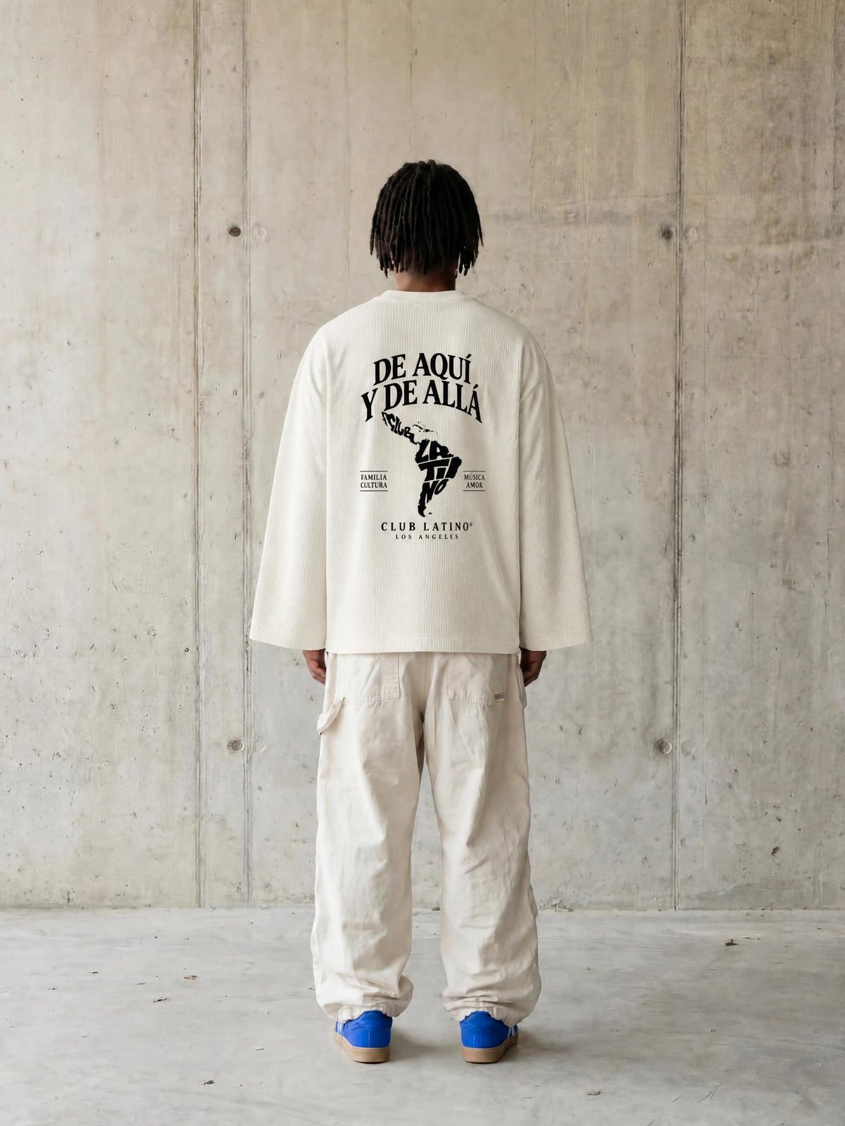 Club Latino Waffle Raw Edge Long Sleeve Shirt