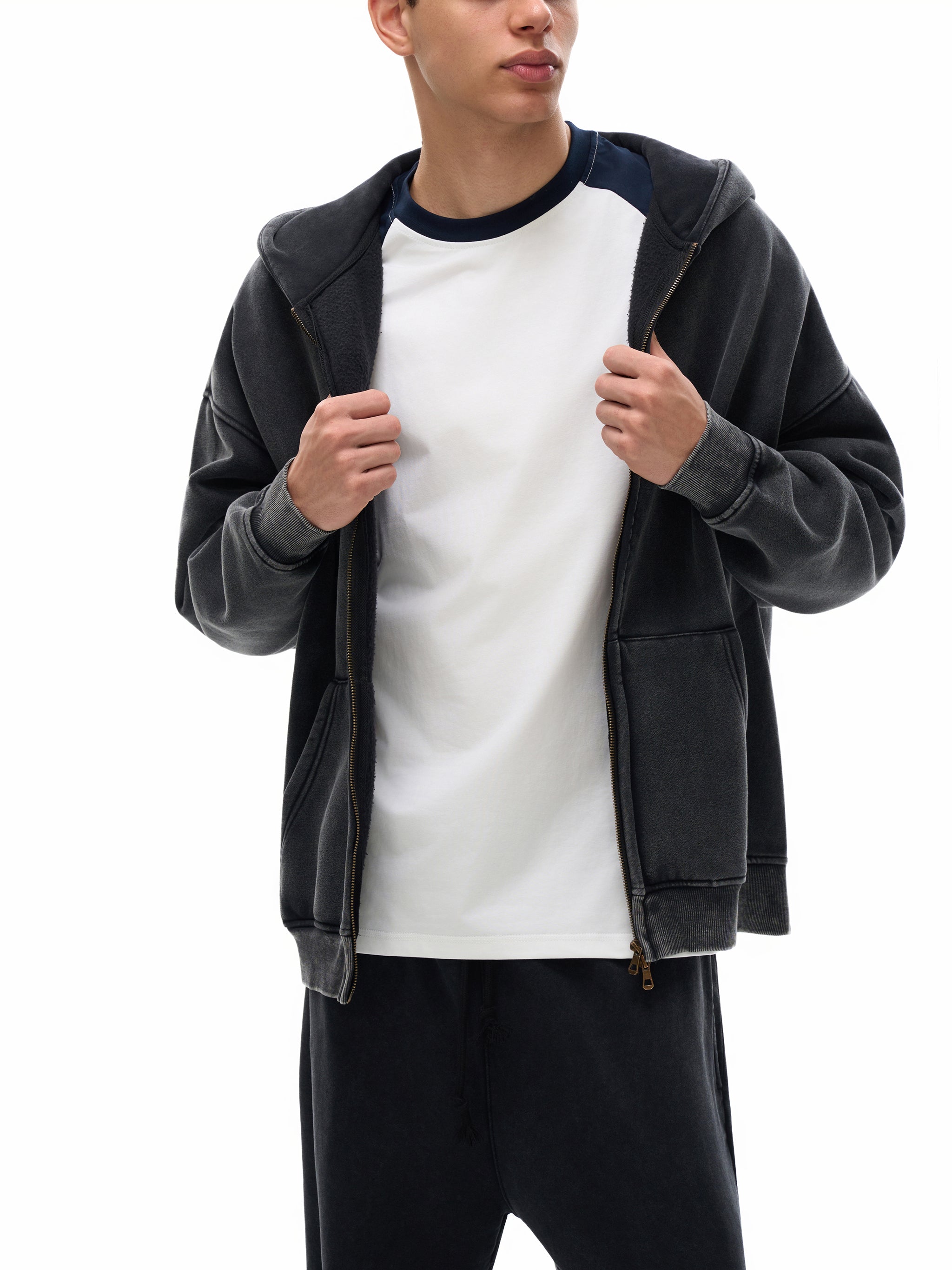 Snow Washed Zip Hoodie