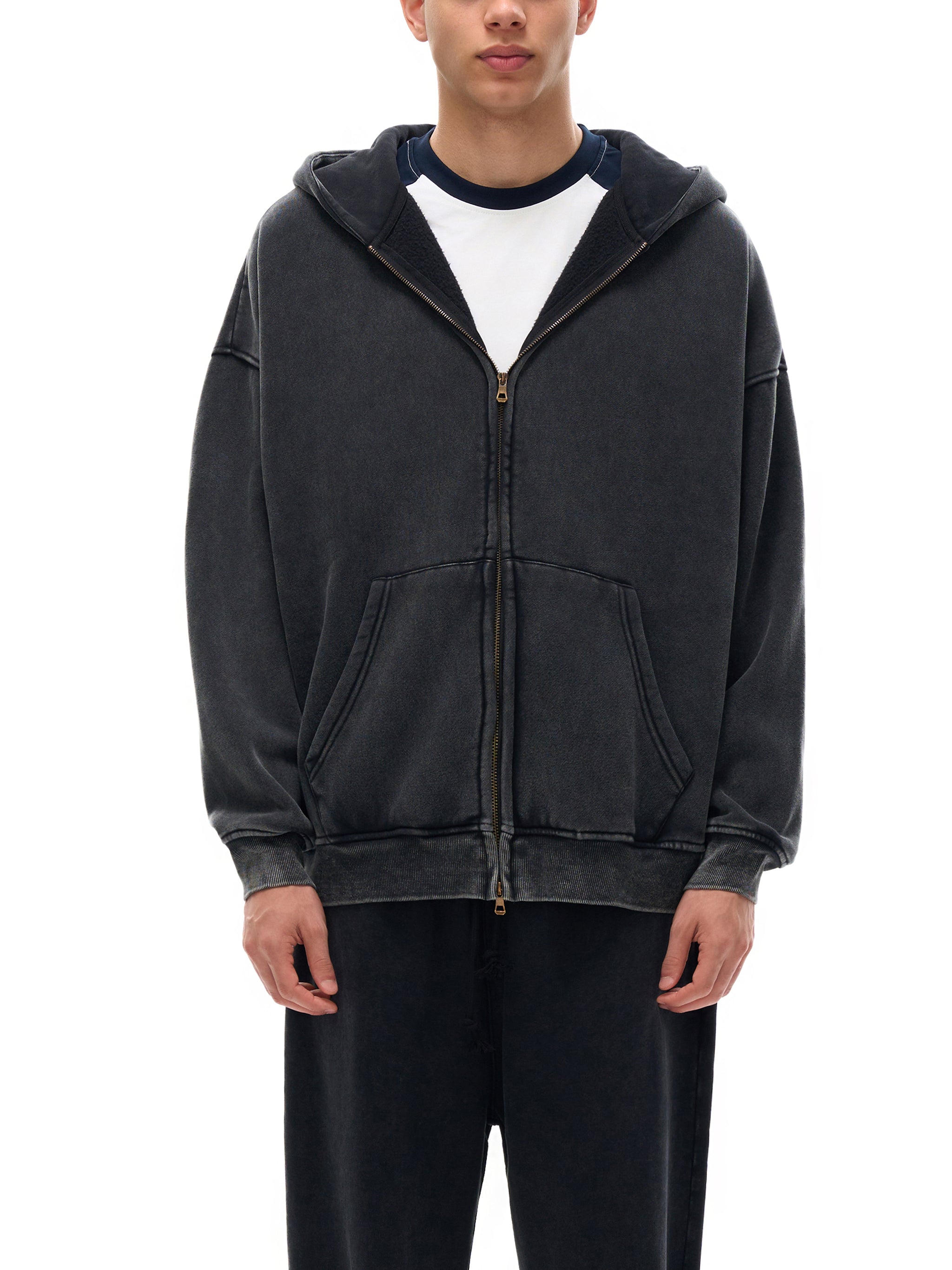 Snow Washed Zip Hoodie