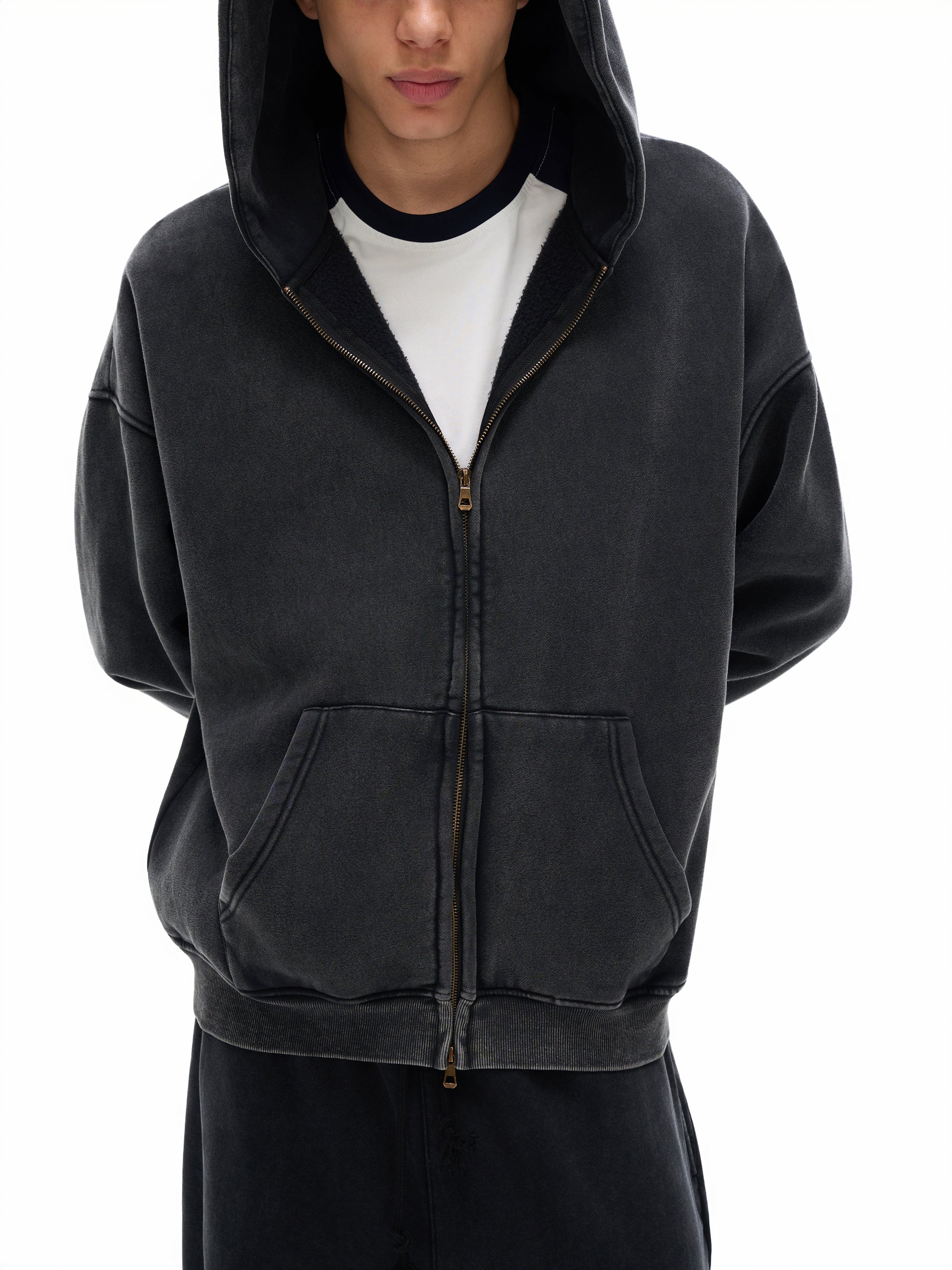Snow Washed Zip Hoodie
