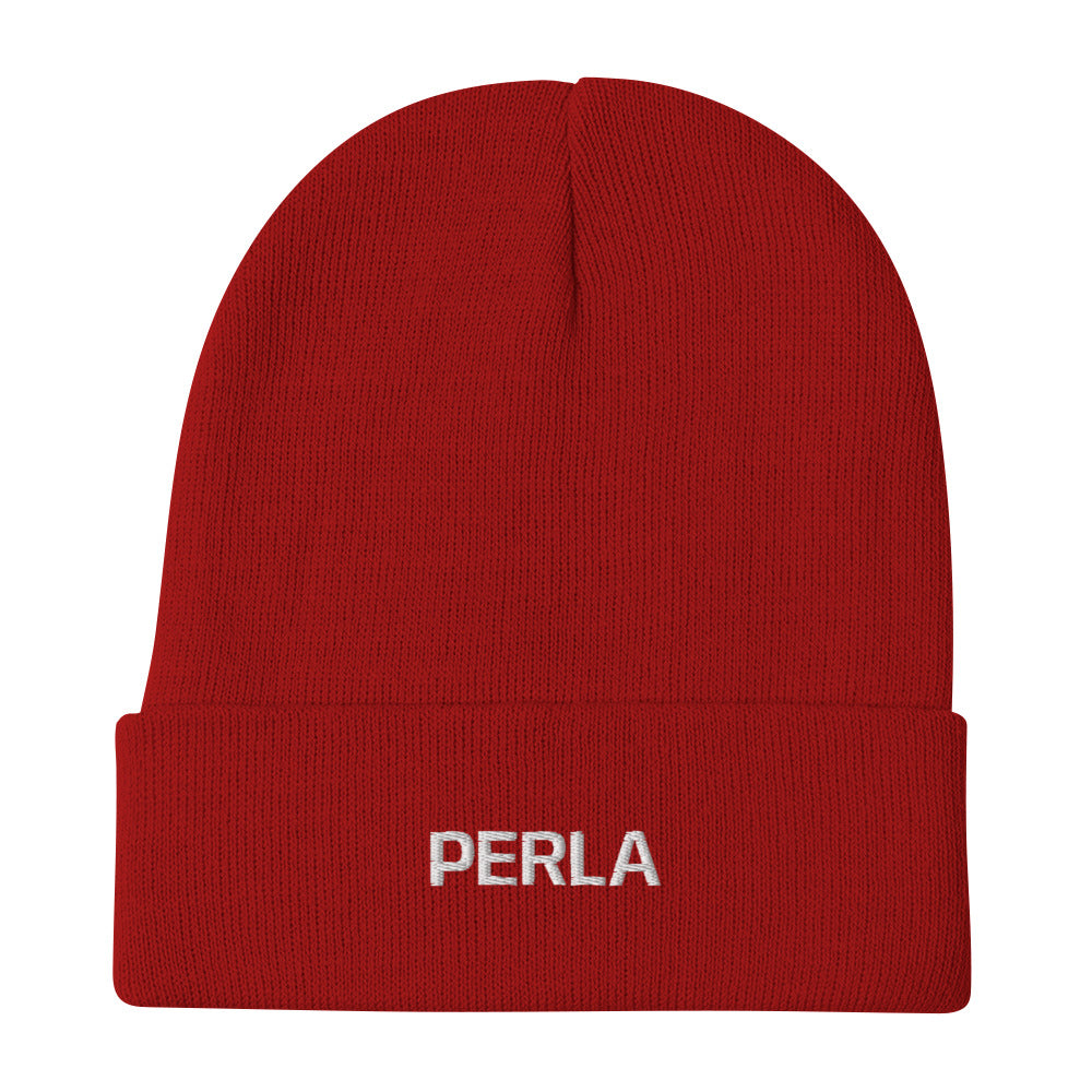 Stylish PERLA EMB Knit Beanie