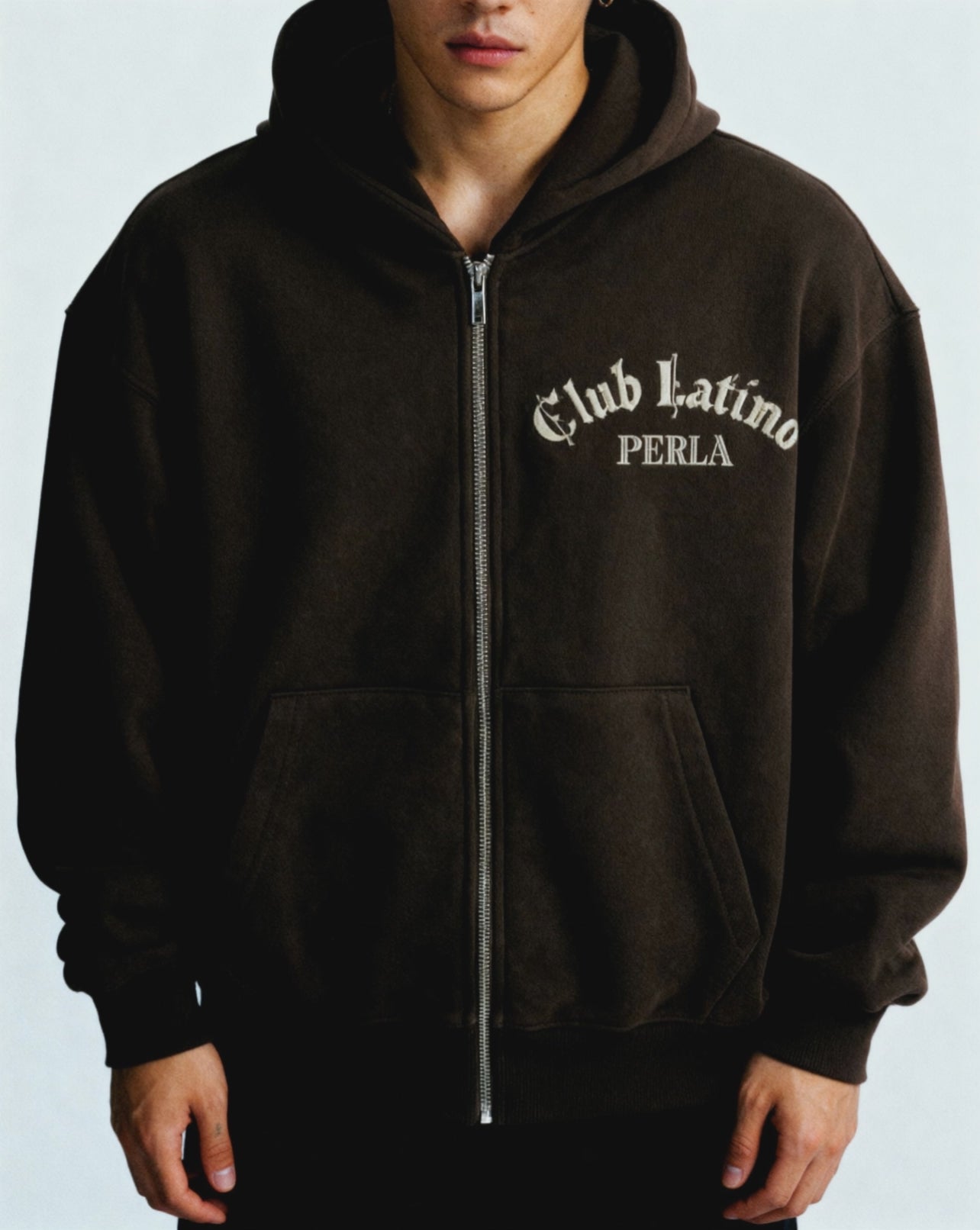 Fleece Zip-Up Boxy Hoodie