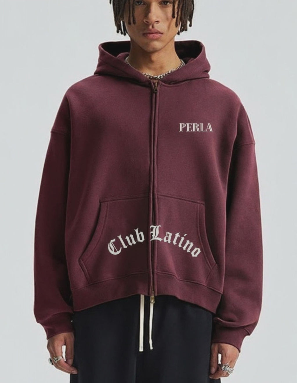 Club Latino 2.0 Unisex Boxy Cropped Zip-up Hoodie