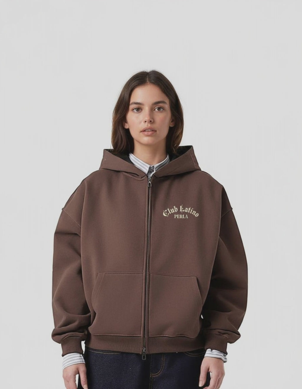 CLP Unisex Boxy Cropped Zip-up